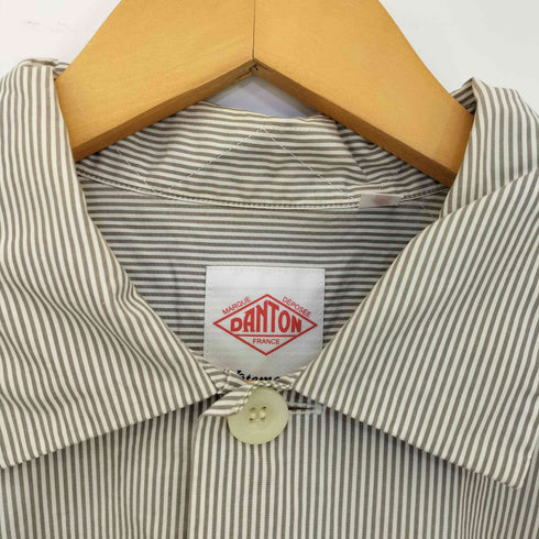 ダントン DANTON コットンポプリン ワイド ストライプ ワークシャツ メンズ JPN:42