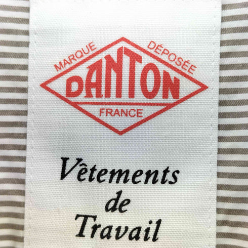 ダントン DANTON コットンポプリン ワイド ストライプ ワークシャツ メンズ JPN:42
