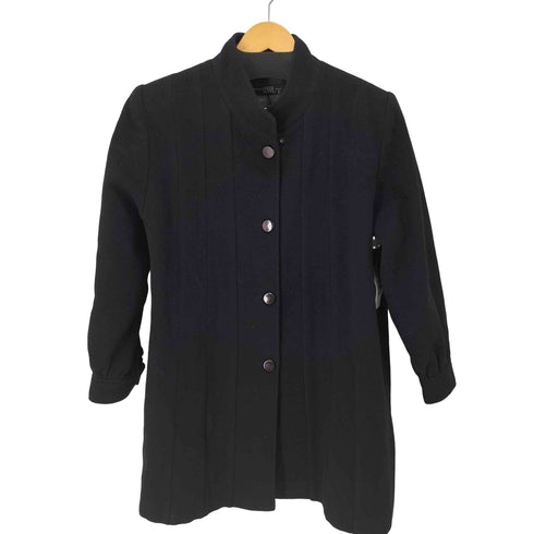LEANNE WOOL&CASHMERE カシミヤ混 スタンドカラーコート レディース