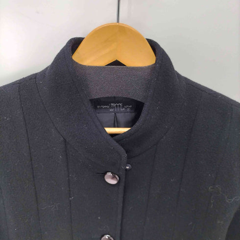 LEANNE WOOL&CASHMERE カシミヤ混 スタンドカラーコート レディース