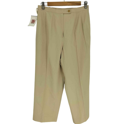 バーバリーロンドン BURBERRY LONDON 2タック ジップフライ ワイド スラックス レディース