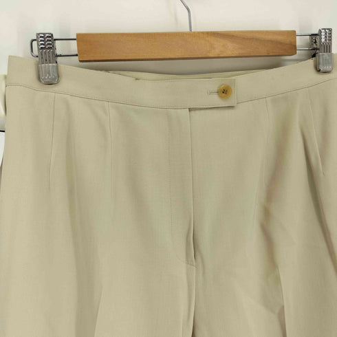 バーバリーロンドン BURBERRY LONDON 2タック ジップフライ ワイド スラックス レディース