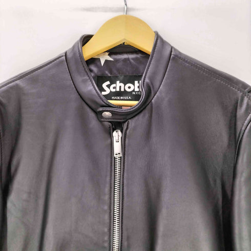 ショット Schott 17AW LEATHER RIDERS JACKET シープスキン シングルライダースジャケット メンズ US:38