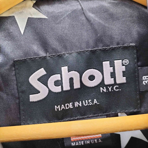 ショット Schott 17AW LEATHER RIDERS JACKET シープスキン シングルライダースジャケット メンズ US:38