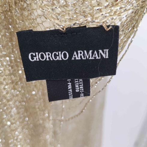 ジョルジオアルマーニ Giorgio Armani 大判 ラメゴールド ストール レディース