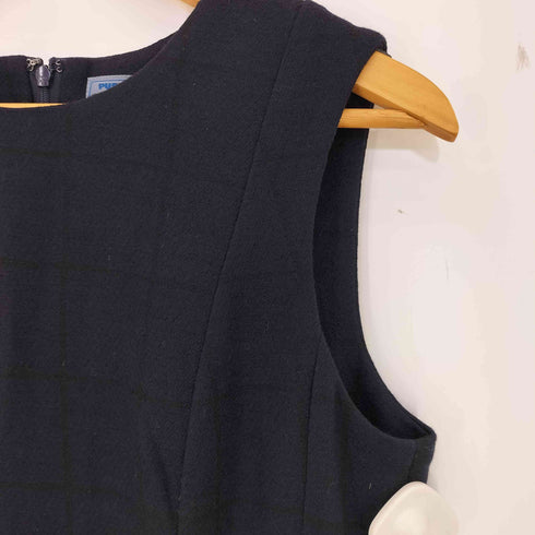 ブルーブルー BLUE BLUE ノースリーブ ウールチェックワンピース レディース 2