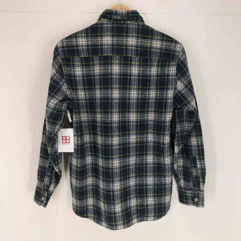 襟芯 ウールナイロンチェックシャツ メンズ M