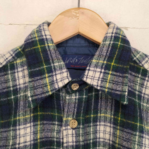 襟芯 ウールナイロンチェックシャツ メンズ M