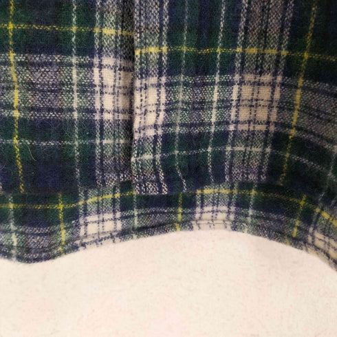 襟芯 ウールナイロンチェックシャツ メンズ M