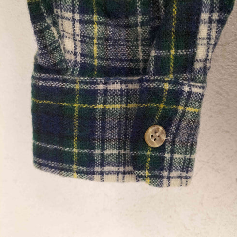 襟芯 ウールナイロンチェックシャツ メンズ M