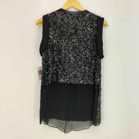 スリーワンフィリップリム 3.1 phillip lim シルク100 シアー スパンコール ノースリーブトップス レディース 0