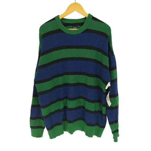 ギャップ Gap 22AW JAC OV STRIPE 60/40 コットン アクリル ボーダー ニット セーター メンズ import:L