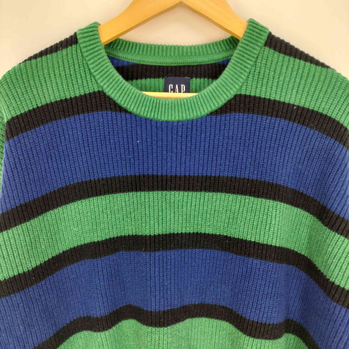 ギャップ Gap 22AW JAC OV STRIPE 60/40 コットン アクリル ボーダー ニット セーター メンズ import:L