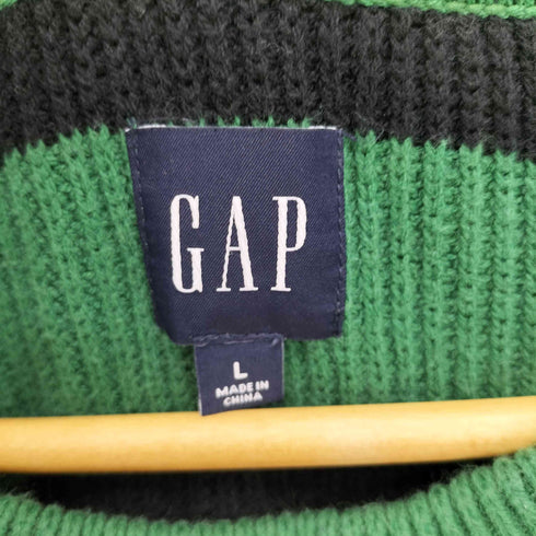 ギャップ Gap 22AW JAC OV STRIPE 60/40 コットン アクリル ボーダー ニット セーター メンズ import:L