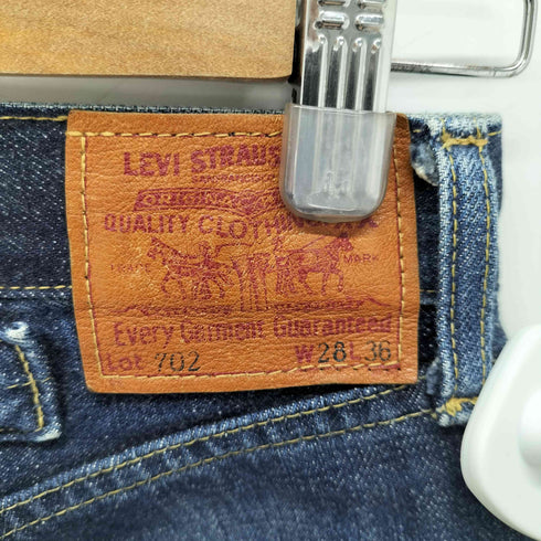 リーバイス Levis 140周年記念 702XX 赤耳 フライトボタン 濃紺ストレートパンツ メンズ W28 L36