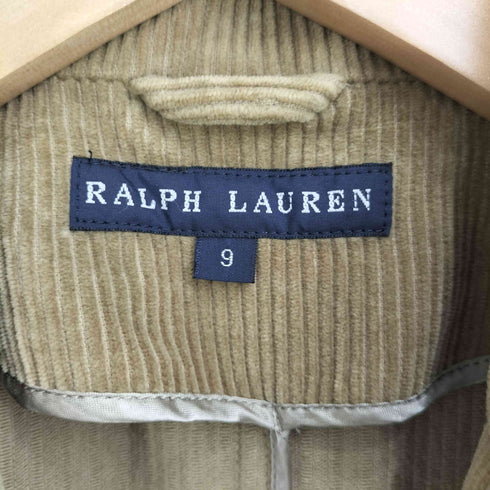 ラルフローレン RALPH LAUREN 90S レザーエルボーパッチ コーデュロイ テーラードジャケット レディース JPN:9号