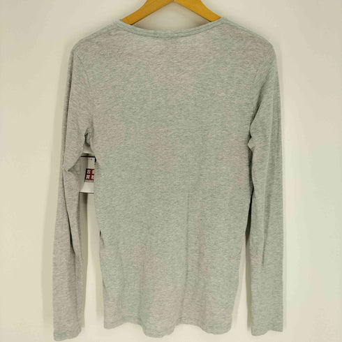 ディーゼル DIESEL 90-00S スパンコール モヒカンロゴ 刺繍 Vネック L/S カットソー ロンT Y2K メンズ import:S