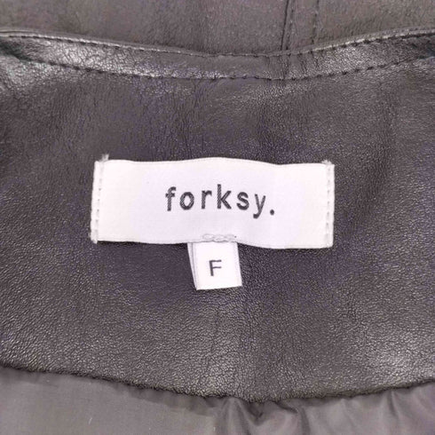 フォルクシー forksy. PUレザー ベスト レディース FREE