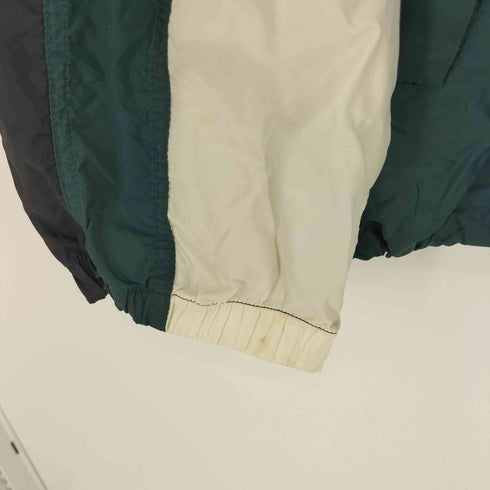 ナイキ NIKE 90-00S 白タグ スウッシュ ロゴ刺繍 ドローコード スタンドネック ナイロン ジャケット メンズ import:XL