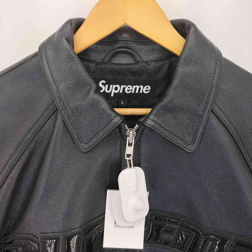 シュプリーム Supreme Silver Surfer Leather Varsity Jacket シルバー サーファー レザー バーシティジャケット メンズ import:L