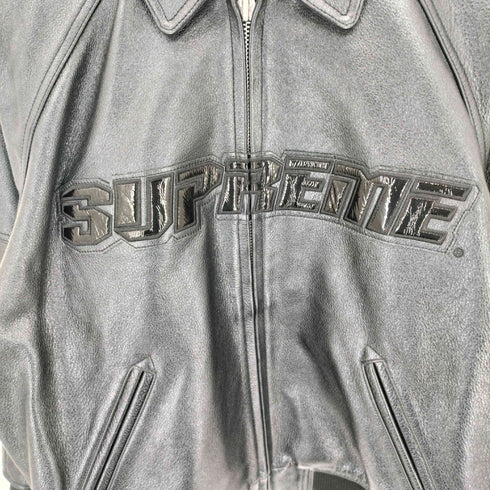 シュプリーム Supreme Silver Surfer Leather Varsity Jacket シルバー サーファー レザー バーシティジャケット メンズ import:L