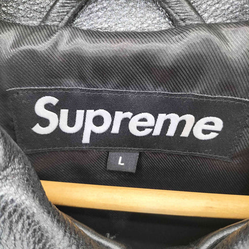 シュプリーム Supreme Silver Surfer Leather Varsity Jacket シルバー サーファー レザー バーシティジャケット メンズ import:L