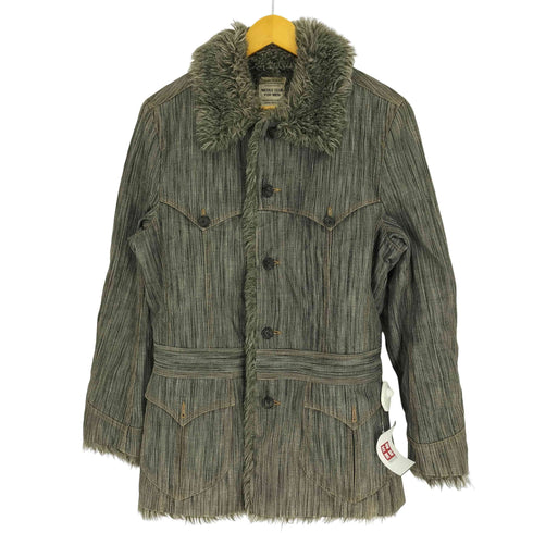 ニコルクラブフォーメン NICOLE CLUB FOR MEN 00S 総裏フェイクファー ミドル丈 デニム ジャケット Y2K V系 メンズ