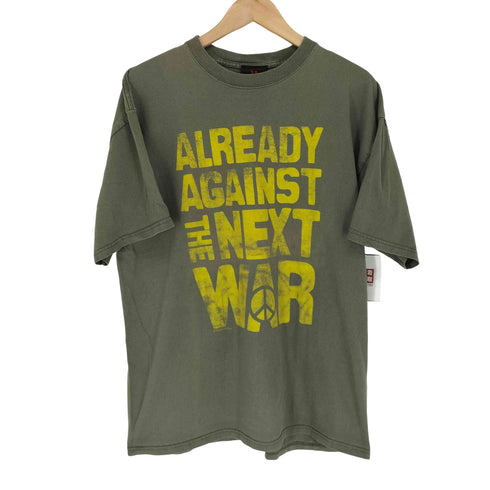 ザイオン ZION ALREADY AGAINST THE NEXT WARフロントプリントクルーネックTシャツ メンズ 1X