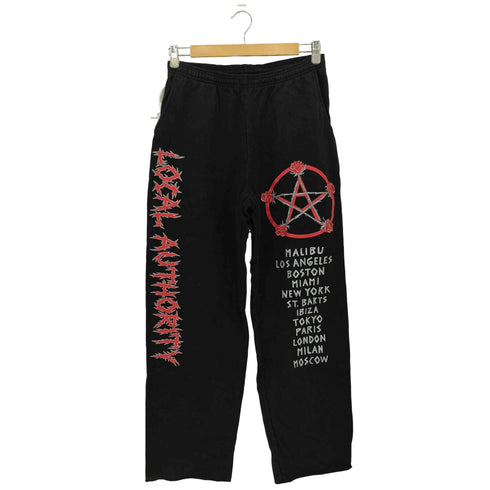 ローカルオーソリティ Local Authority USA製 ワールドツアー グラフィック ロゴプリント スウェットパンツ メンズ M