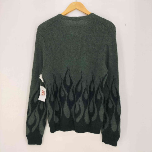 ラッドミュージシャン LAD MUSICIAN キッドモヘア フレイム ファイアパターン Vネックニット メンズ JPN:44