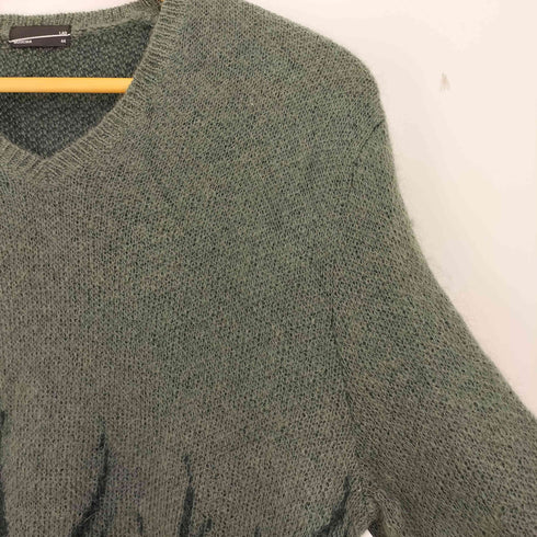 ラッドミュージシャン LAD MUSICIAN キッドモヘア フレイム ファイアパターン Vネックニット メンズ JPN:44