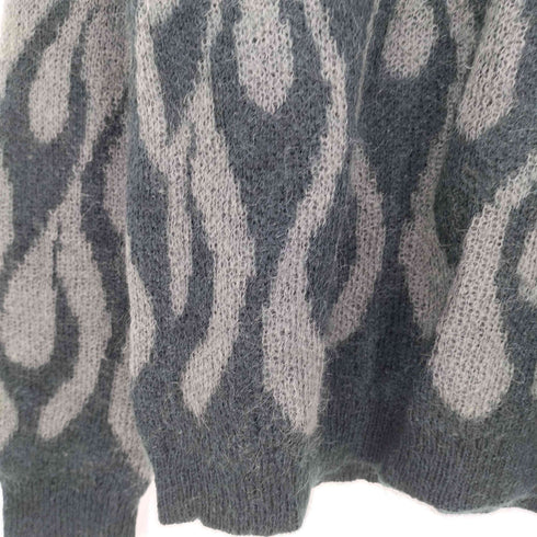 ラッドミュージシャン LAD MUSICIAN キッドモヘア フレイム ファイアパターン Vネックニット メンズ JPN:44