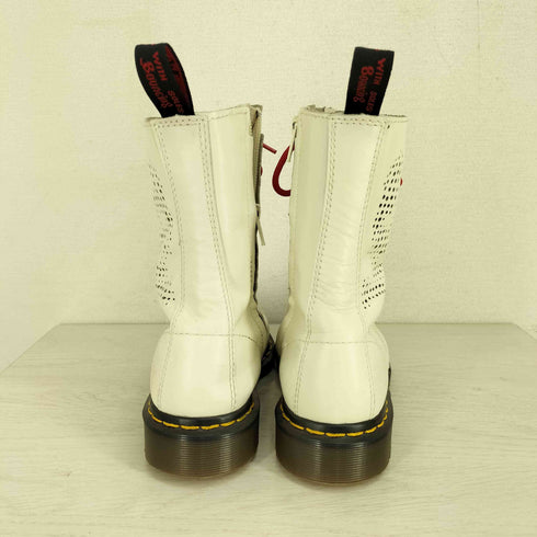 ドクターマーチン Dr.Martens スカルデザイン レースアップブーツ ハイカットレザーブーツ レディース US:7