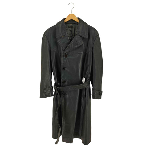 50~60s イタリア製 レザートレンチコート メンズ 48