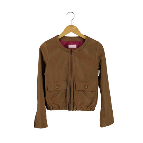 MIMI&ROGER ノーカラーレザージャケット レディース