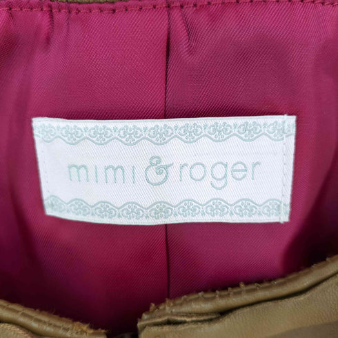 MIMI&ROGER ノーカラーレザージャケット レディース