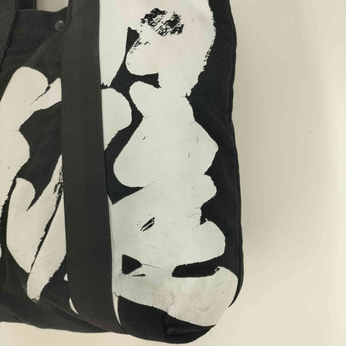 グラウンドワイ Ground Y 22AW 書道家 コラボ アート グラフィックプリント キャンバス地 トートバッグ メンズ