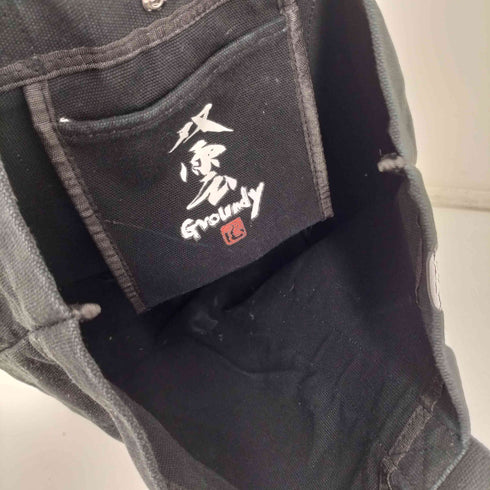 グラウンドワイ Ground Y 22AW 書道家 コラボ アート グラフィックプリント キャンバス地 トートバッグ メンズ