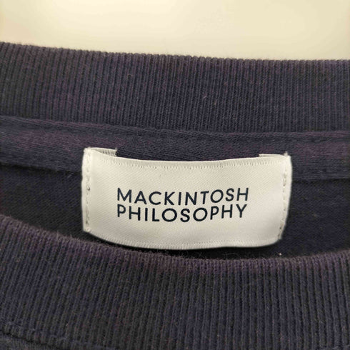 マッキントッシュフィロソフィー MACKINTOSH PHILOSOPHY ワンポイント ロゴプリント L/S クルーネック Tシャツ メンズ 40