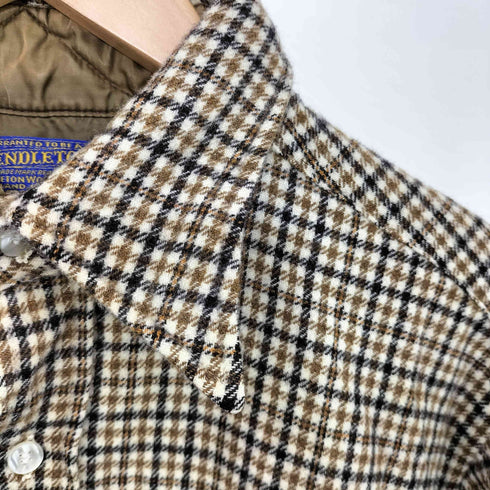 ペンドルトン PENDLETON 70s USA製 千鳥格子 ガンクラブチェック ウールシャツ ボードシャツ メンズ import:L