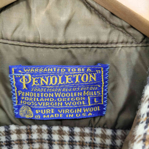 ペンドルトン PENDLETON 70s USA製 千鳥格子 ガンクラブチェック ウールシャツ ボードシャツ メンズ import:L