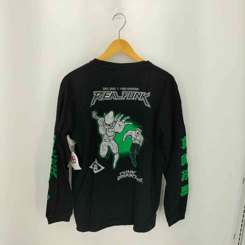 パンクドランカーズ PUNK DRUNKERS × REALHEAD エイリマンとアイツロンTEE ロングスリーブTシャツ メンズ JPN:L