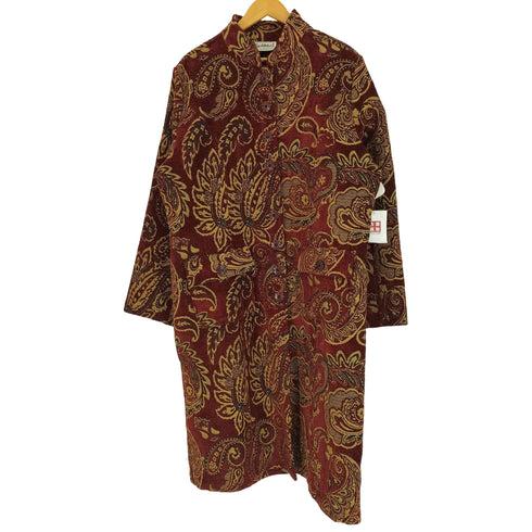 Flashback 90S ゴブラン織り ハンドカラー チェスター コート インド綿 ネイティブ 柄 メンズ