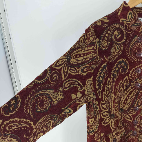 Flashback 90S ゴブラン織り ハンドカラー チェスター コート インド綿 ネイティブ 柄 メンズ