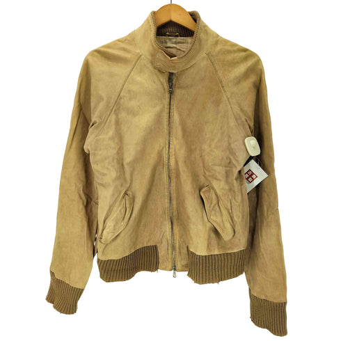 ジョルジオブラット Giorgio Brato イタリア製 リアルレザー リブニット 切り替え G9型 ブルゾン スウィングトップ メンズ