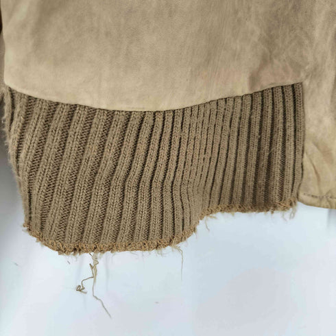 ジョルジオブラット Giorgio Brato イタリア製 リアルレザー リブニット 切り替え G9型 ブルゾン スウィングトップ メンズ