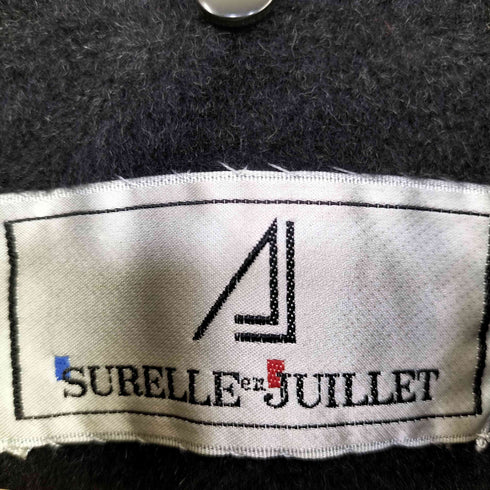 SURELLE EN JUILLET ファー アンゴラ混 ステンカラーコート レディース 11