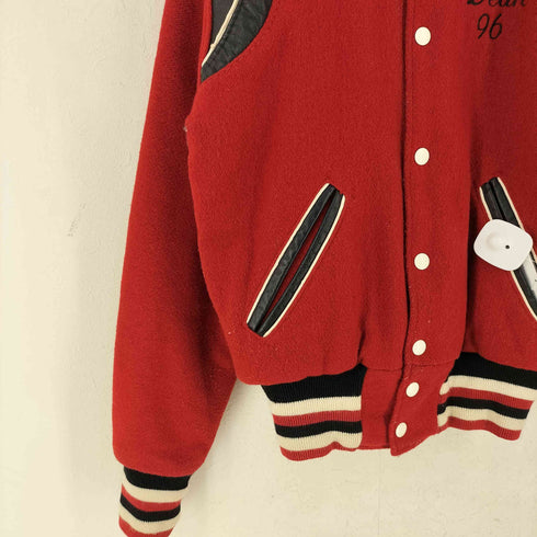 ホロウェイ HOLLOWAY 90S レザー切替スタジャン メンズ youth L