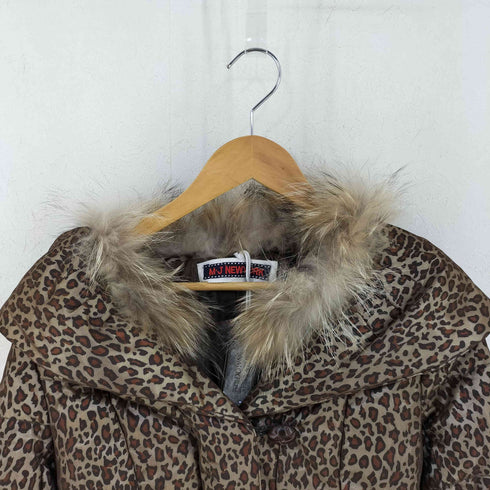 M.J NEWYORK レオパード ダウンコート レディース 40