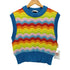 ザラ ZARA RAINBOW COLLAR KNIT VEST レインボー カラー ニット ベスト レディース import:L